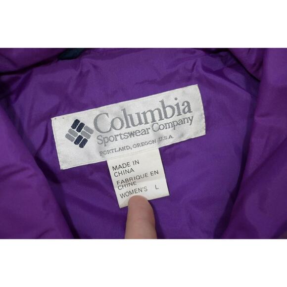VTG 90's Columbia Gizzmo Jacket OverCoat Ski Winter Nylon Womens Size Large - Picture 6 of 8